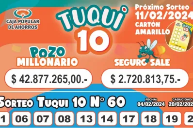 Tuqui 10: cómo salió el sorteo del domingo 4 de febrero