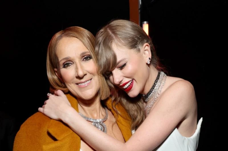 Taylor Swift junto a Celine Dion