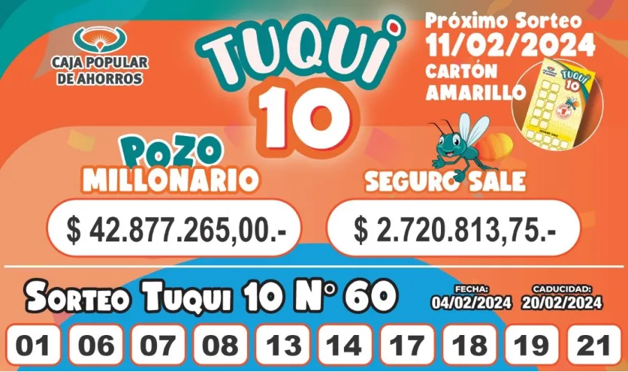 Tuqui 10: cómo salió el sorteo del domingo 4 de febrero
