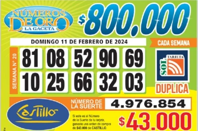 Los Números de Oro de LA GACETA