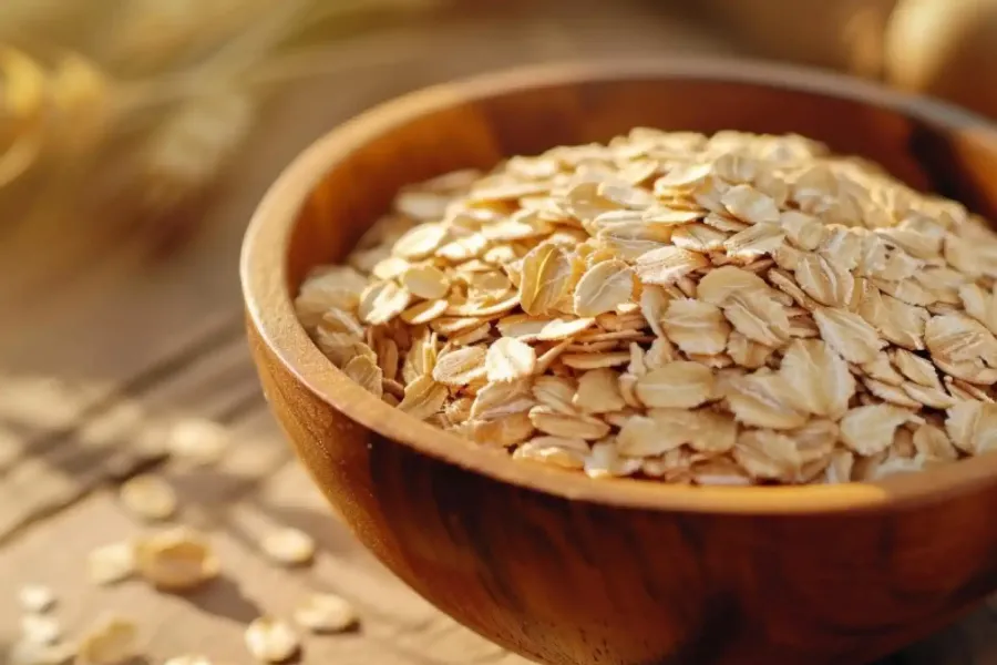 La avena es una gran fuente de fibra, un nutriente que mejora la salud intestinal.