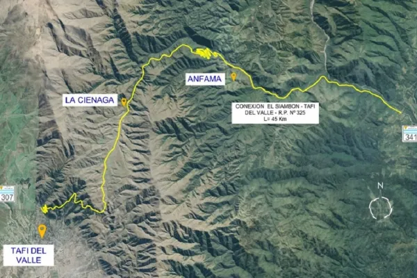 Ruta a los Valles Calchaquíes: la 325 que nace en Raco esta en pleno estudio