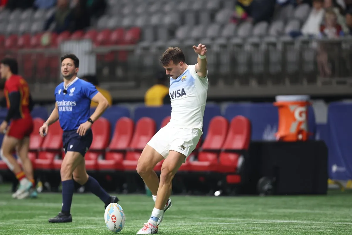 Tobías Wade fue el jugador de Los Pumas 7´s con más puntos durante el primer día de competencias en Vancouver.