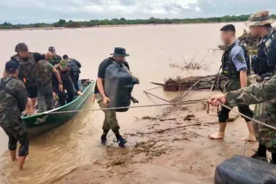 Intentaron cruzar el río Bermejo con más de 49 kilos de marihuana