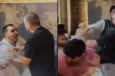 Video: el “Turco” García se agarró a las piñas con un invitado de su programa en vivo por hacer comentarios sobre su esposa