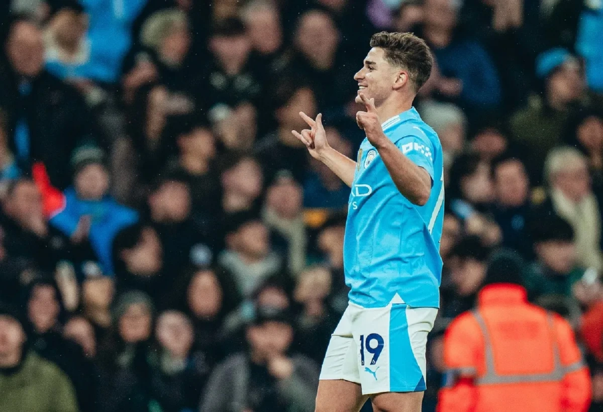 GOLEADOR. Julián Álvarez había sentenciado la última goleda del City ante el Madrid. 