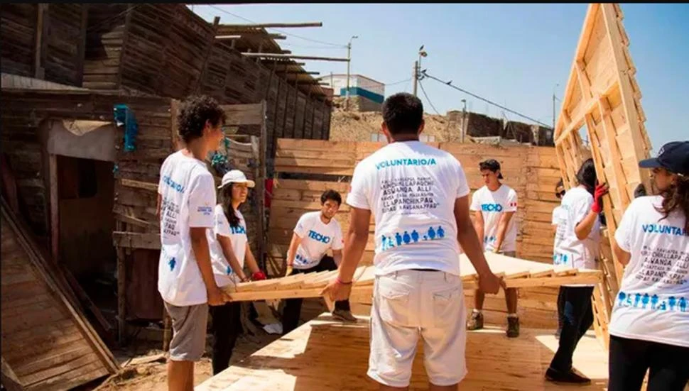 SOLIDARIDAD. Techo lanzó una nueva experiencia del voluntariado.