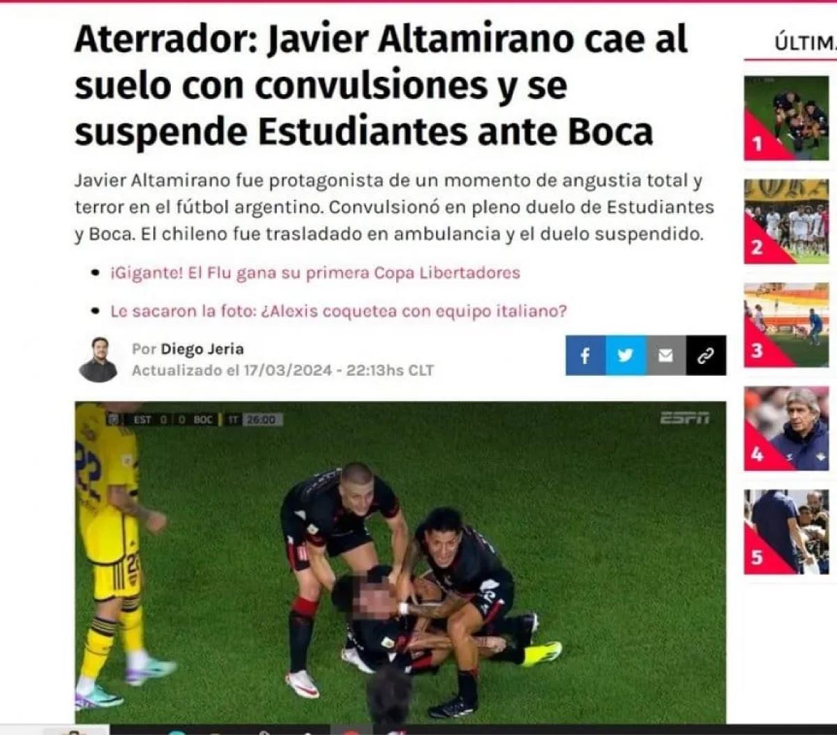 ¿Cómo fueron las repercusiones en Sudamérica sobre el episodio de Javier Altamirano?