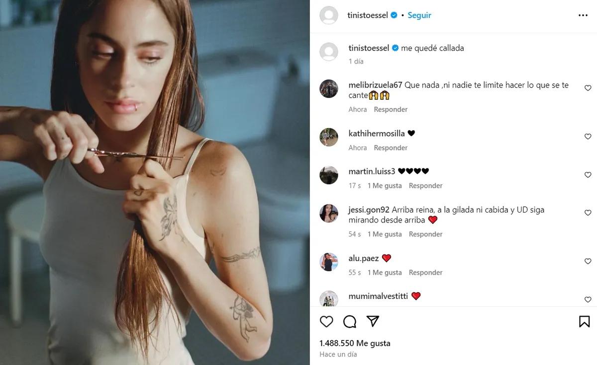 Los fans de Tini especular que su cambio de look podría relacionarse con el lanzamiento de un nuevo disco.