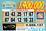 Los Números de Oro de LA GACETA del 1 de abril de 2024