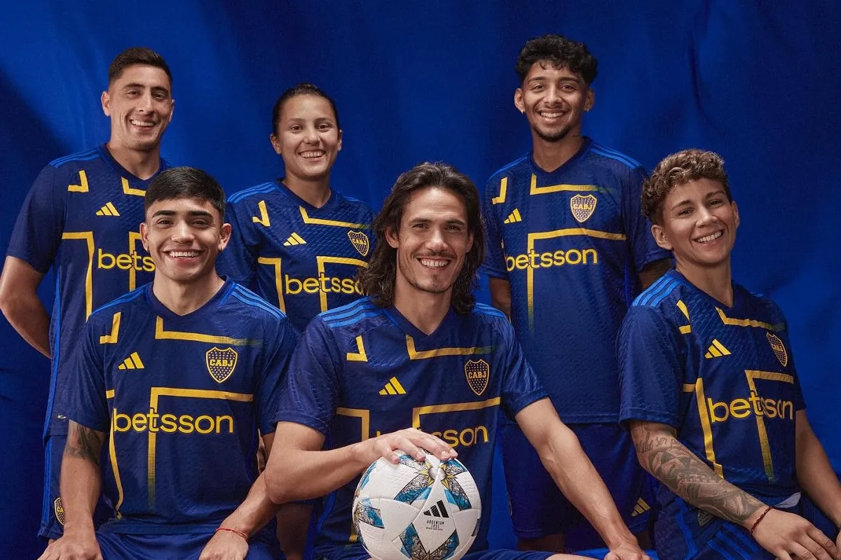 PROTAGONISTAS. Las caras de la nueva campaña son Edinson Cavani, Miguel Merentiel, Luca Langoni, Cristian Medina, Agustina Arias y Lorena Benítez.