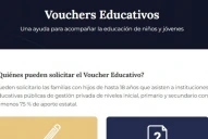 Voucher educativos: qué pasa con la página para realizar la inscripción