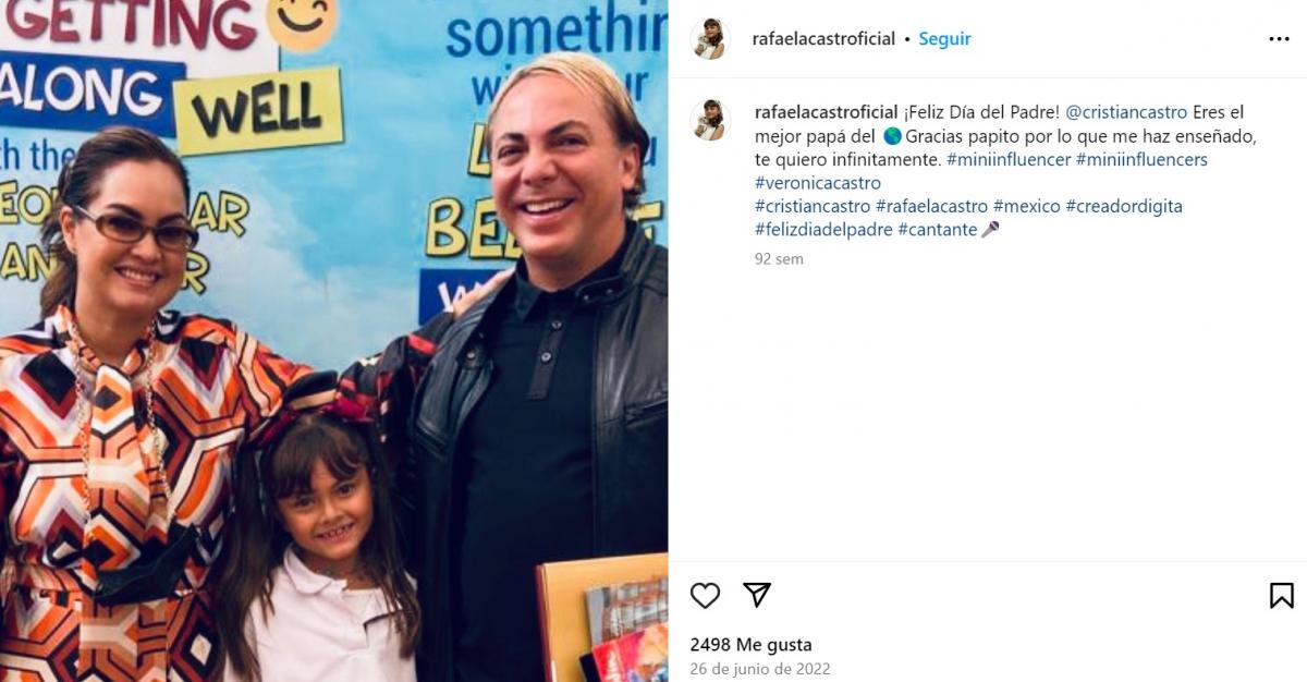 Cristian Castro y Paola Eraso junto a Rafaela