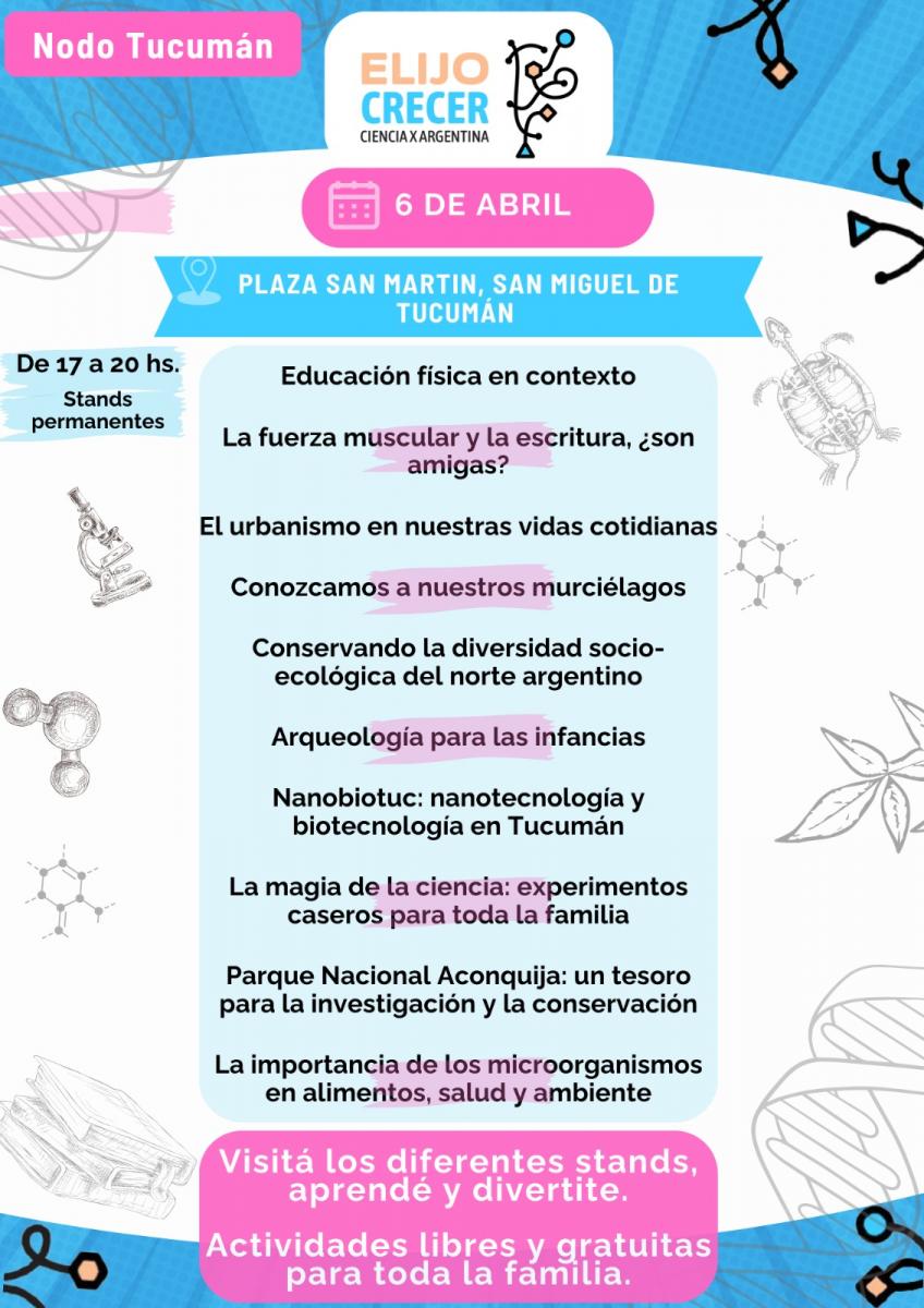 Elijo Crecer, el primer festival federal en defensa de la ciencia, llega a Tucumán