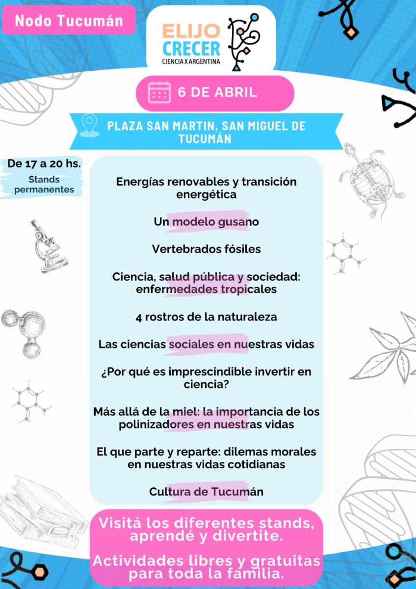 Elijo Crecer, el primer festival federal en defensa de la ciencia, llega a Tucumán