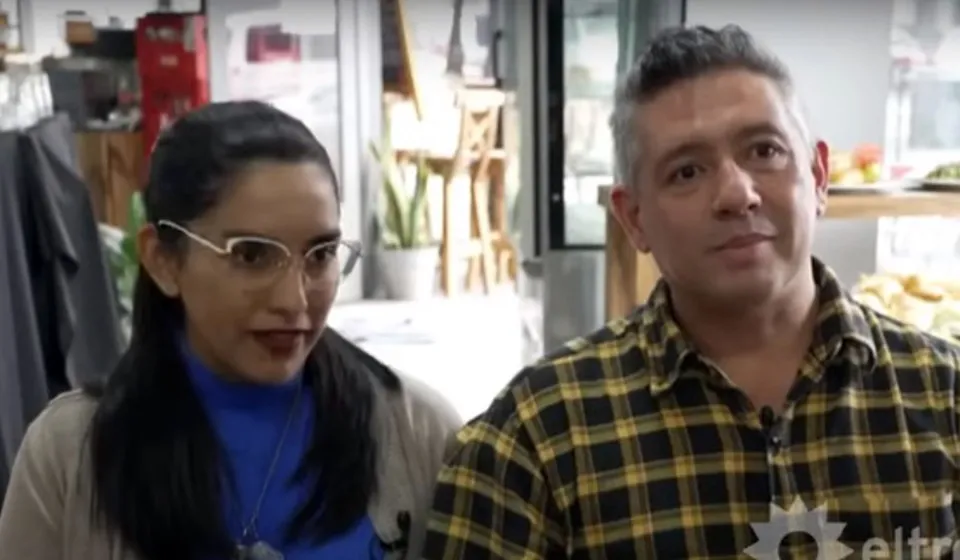 Débora y su marido Diego. Captura de video