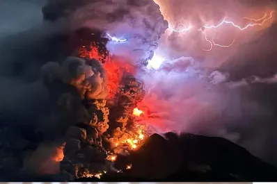 Indonesia emite una alerta de tsunami tras la erupción del volcán monte Ruang