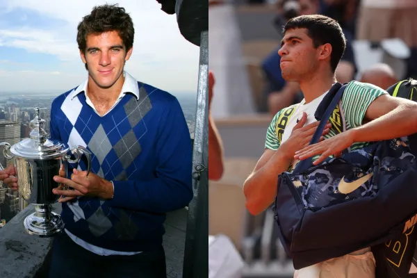 Video: mirá la reacción de Carlos Alcaraz cuando vio a Del Potro en Madrid