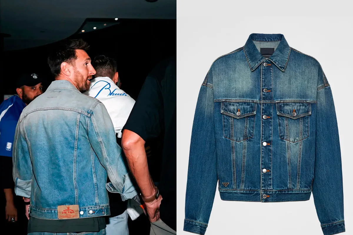 CON ESTILO. Lionel Messi mostró un total look denim de la marca italiana de moda Prada.