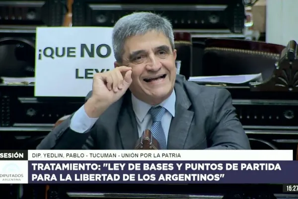 Yedlin, sobre la Ley Bases: “Creo que este no es el camino para sacar a la Argentina adelante”