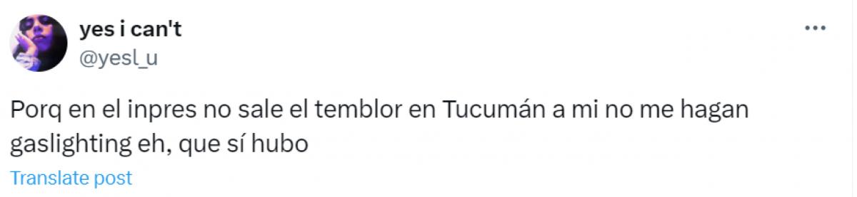 Temblor en Tucumán: cómo se vivió en las redes sociales