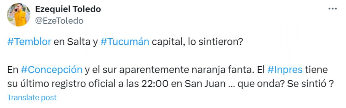 Temblor en Tucumán: cómo se vivió en las redes sociales