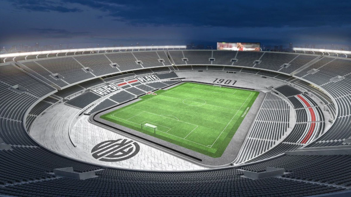 Las obras continúan en el Monumental de River. 