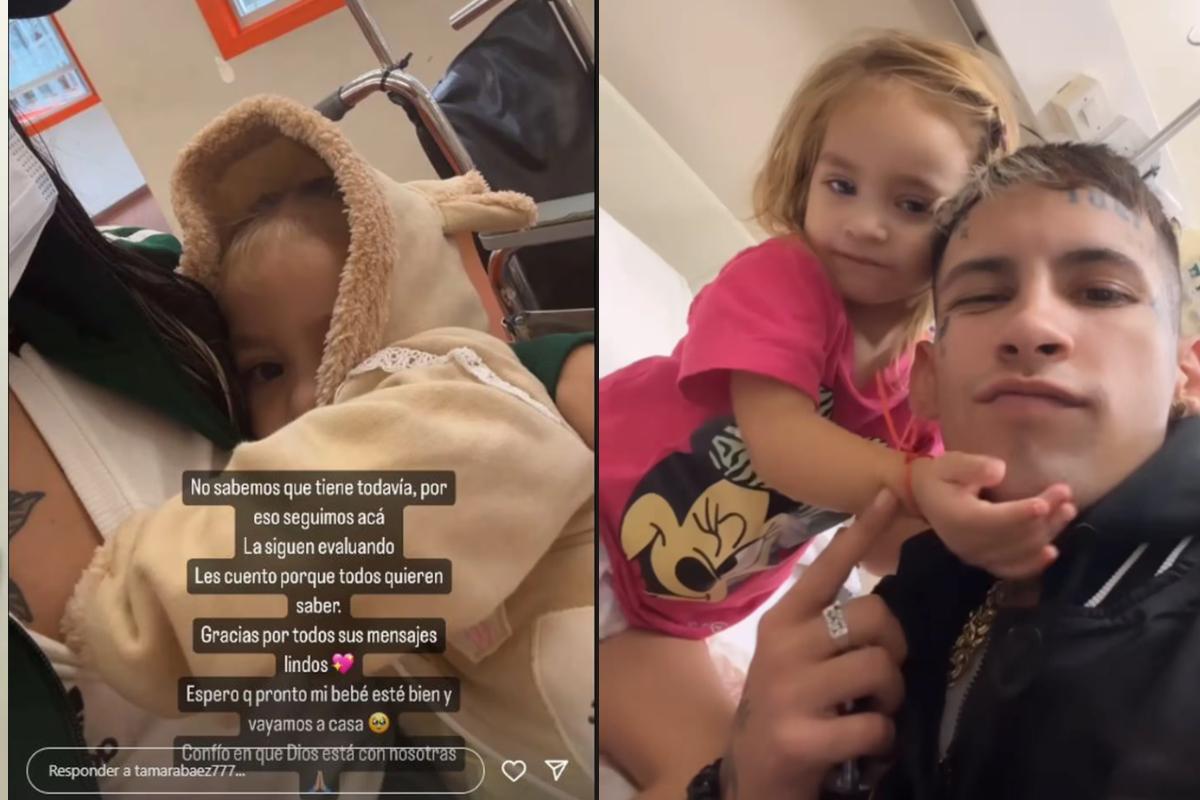 “No sabemos qué tiene”: preocupación por el estado de salud de la hija de L-Gante y Tamara Báez