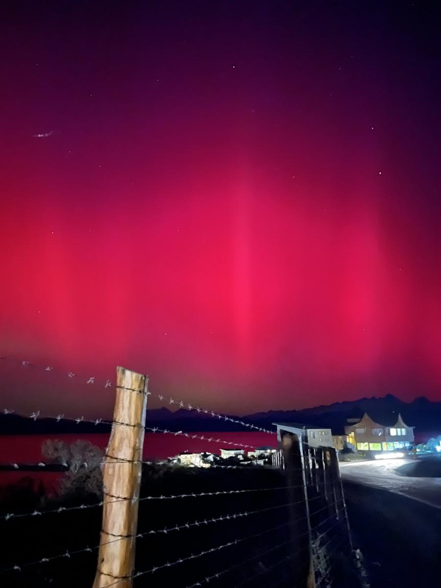 Imágenes: las increíbles auroras australes que se observaron en Ushuaia