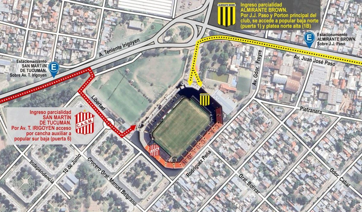 Ingresos al estadio de Colón