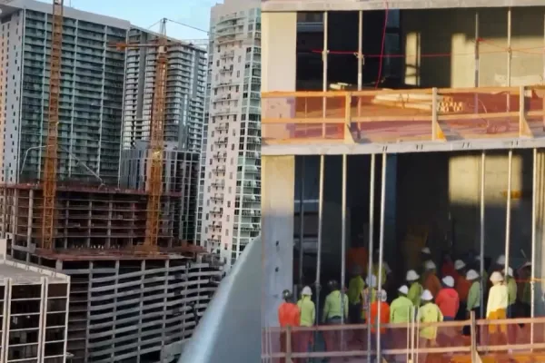 Filmaron a un grupo de obreros en Miami entrenándose y el video se volvió: “Así en cualquier laburo”