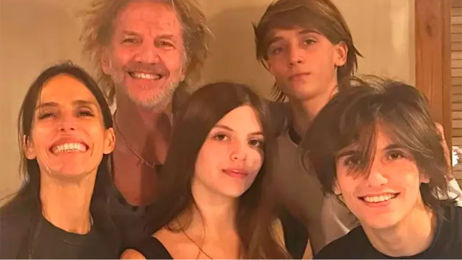 Facundo Arana junto a su familia