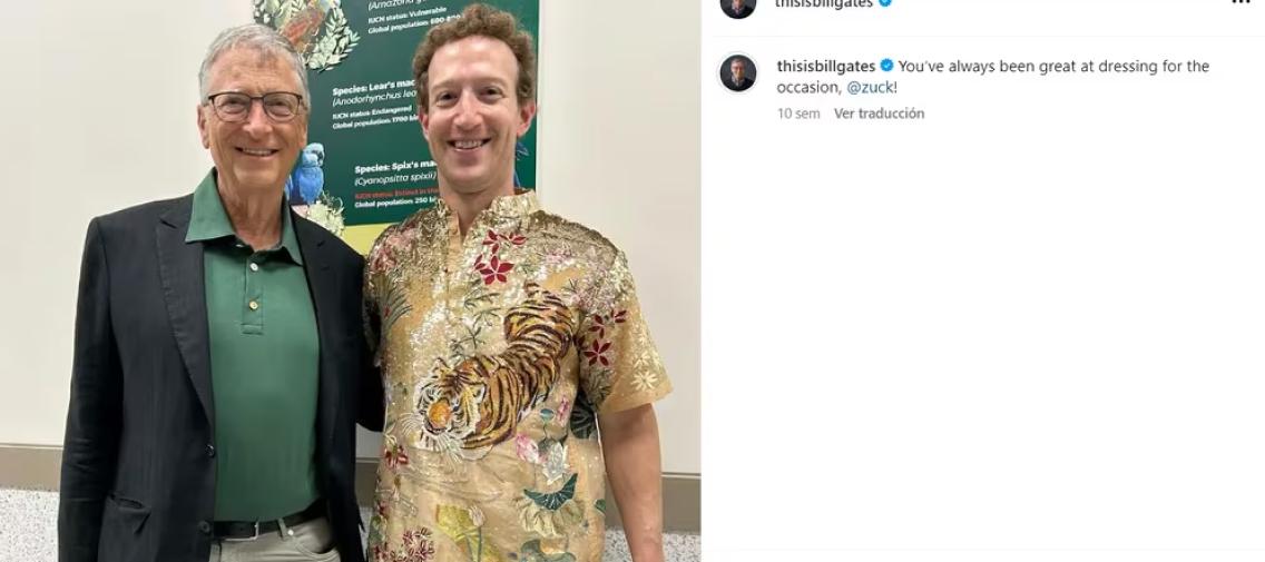 Los empresarios se encontraron en una importante boda en India. (Instagram: thisisbillgates)