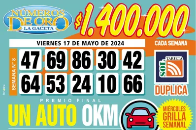 Los Números de Oro de LA GACETA del 17 de mayo de 2024