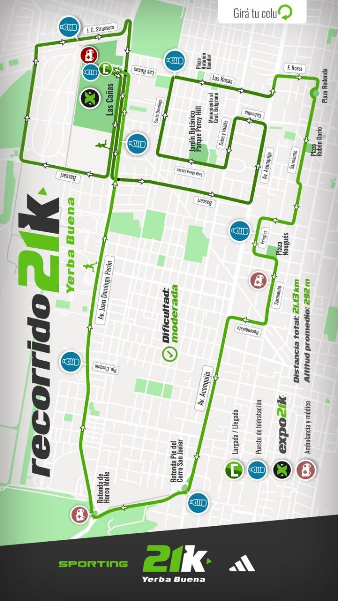 TRAZADO 1. Así será el circuito de la prueba principal de 21 kilómetros.