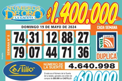 Los Números de Oro de LA GACETA del 19 de mayo de 2024