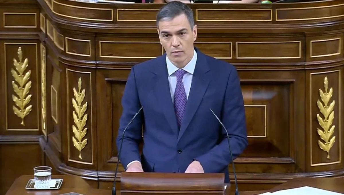 FIRME POSTURA. Pedro Sánchez, de España.