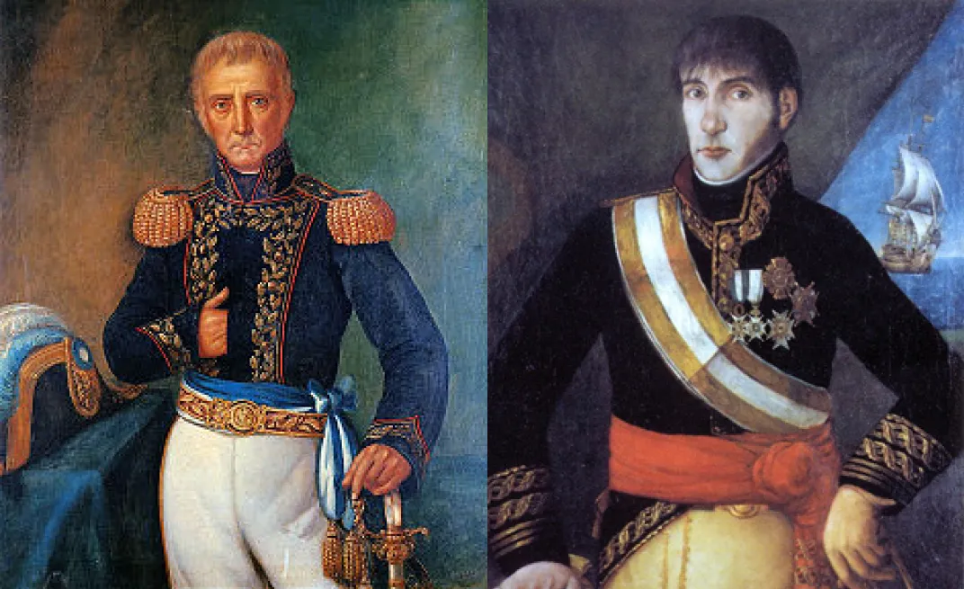 Cornelio Saavedra y Baltasar Hidalgo de Cisneros: dos de los protagonistas de la Semana de Mayo.