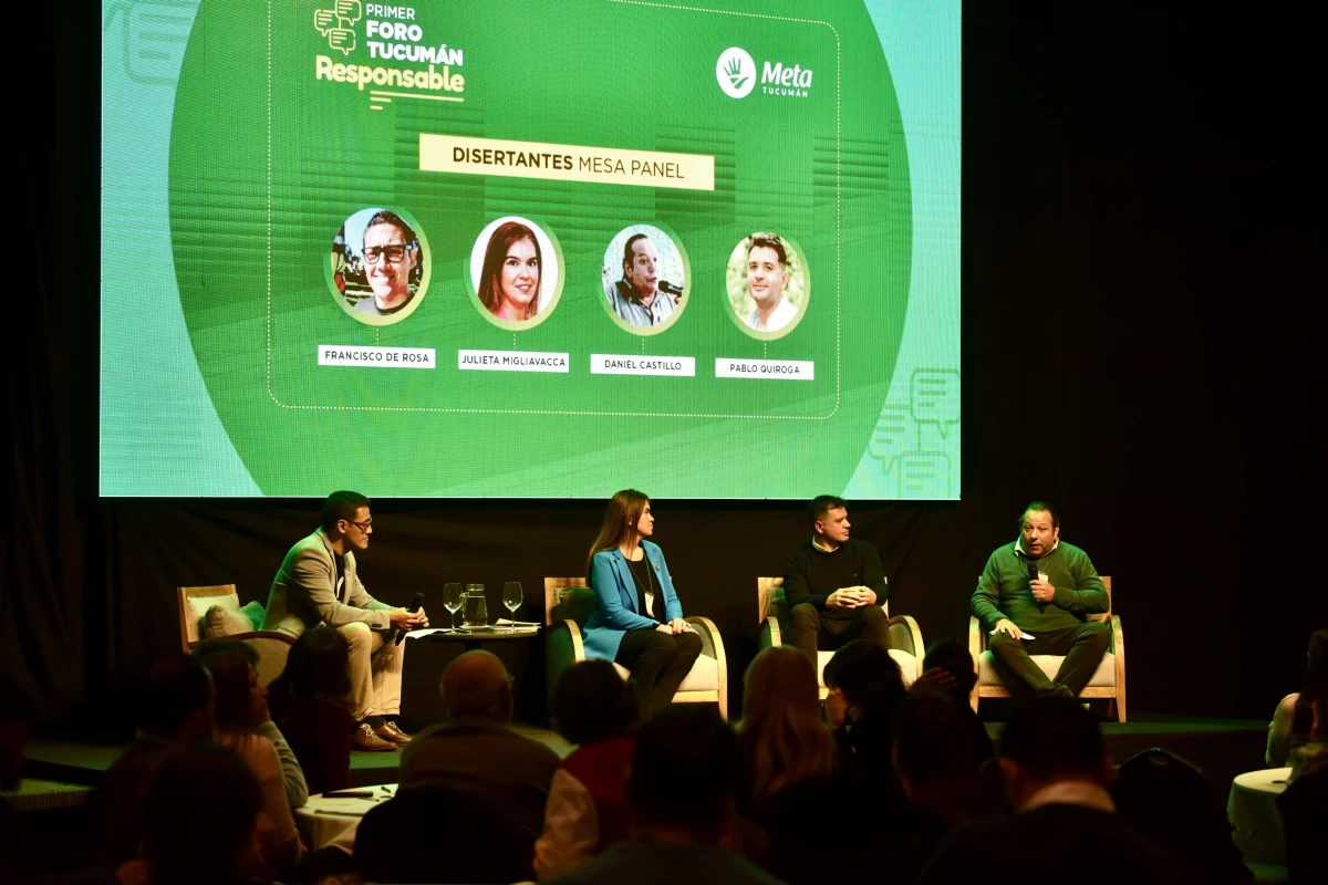 Disertantes Mesa Panel: Francisco de Rosa, Julieta Migliavaca, Pablo Quiroga y Daniel Castillo