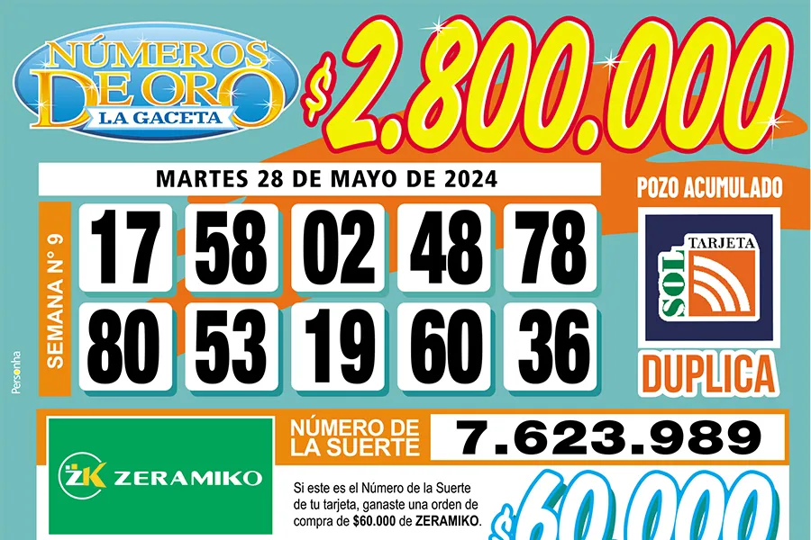 Los Números de Oro de LA GACETA del 28 de mayo de 2024