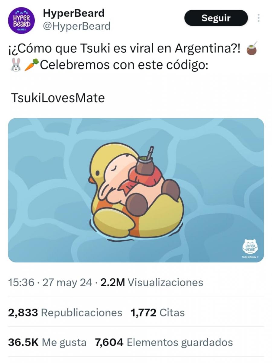 El boom de Tsuki en Argentina hizo que los creadores se pusieran creativos. CAPTURA DE PANTALLA