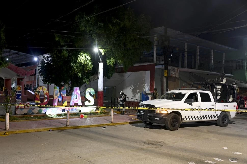 CRIMEN. El lugar donde fue asesinado Cabrera estaba lleno de gente. 