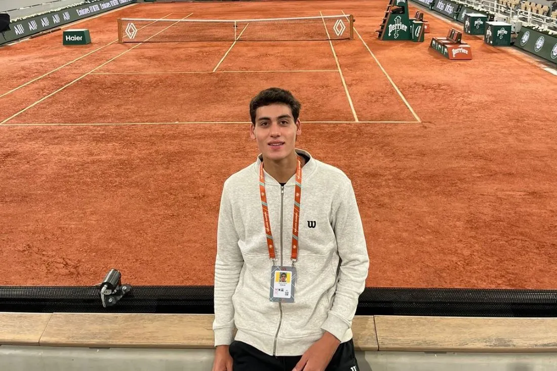 SUEÑO CUMPLIDO. Zeitune que es entrenado por su papá, Jorge, tuvo un paso rápido por su primer grand slam. FOTO GENTILEZA JORGE ZEITUNE