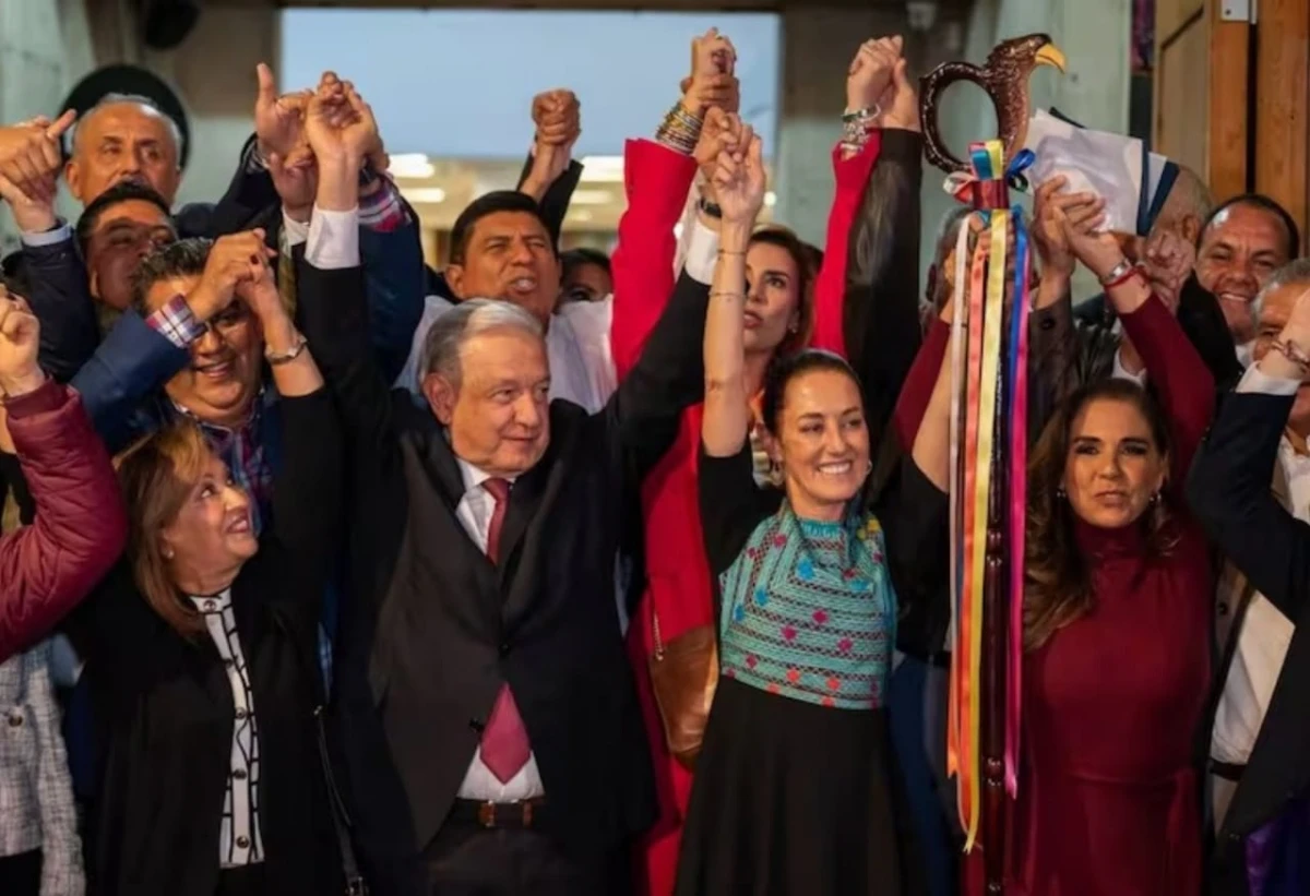 FESTEJO, A LA MEXICANA. Claudia Sheinbaum es la presidenta electa.