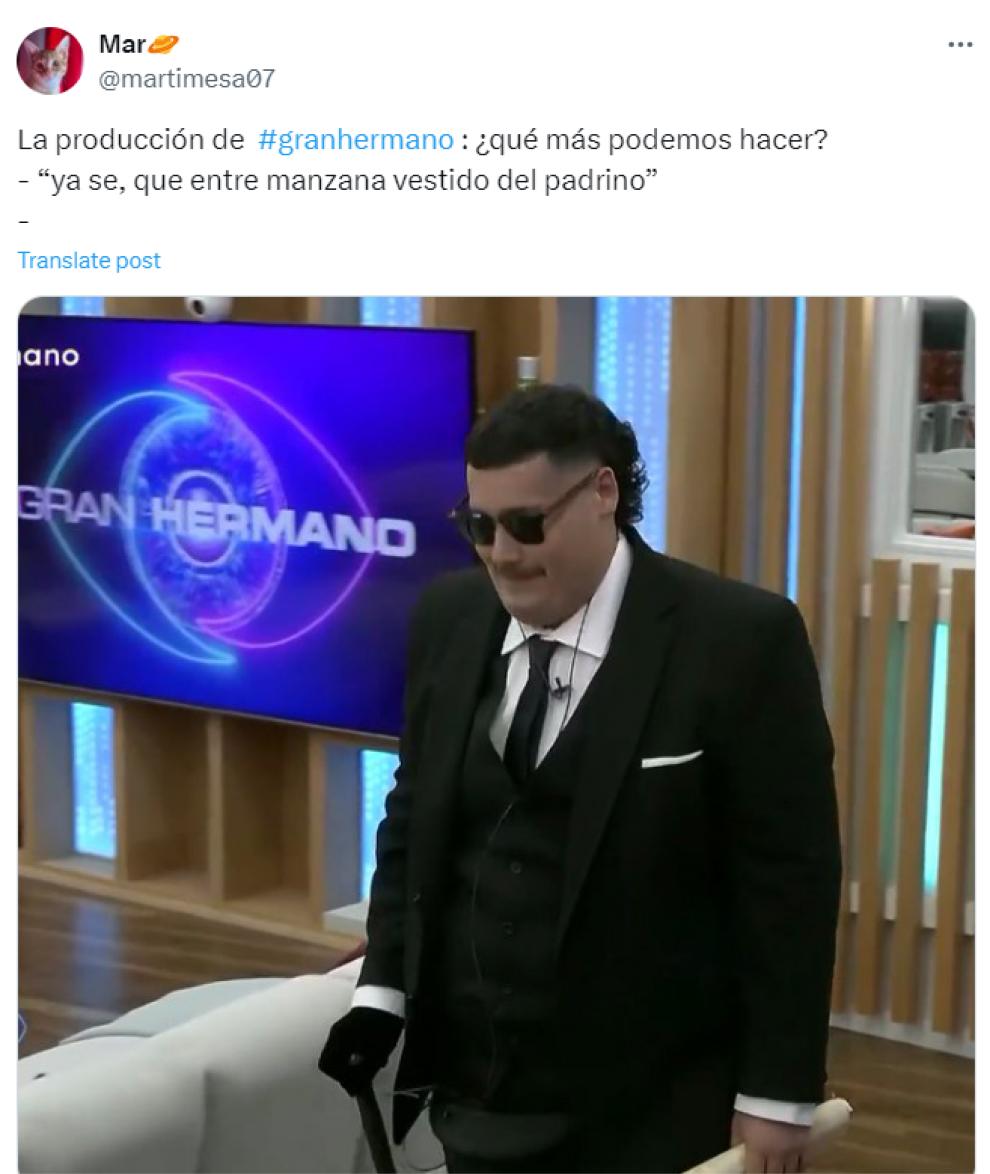 Entró Manzana a la casa de Gran Hermano y estallaron los memes