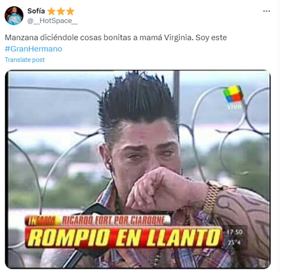 Entró Manzana a la casa de Gran Hermano y estallaron los memes