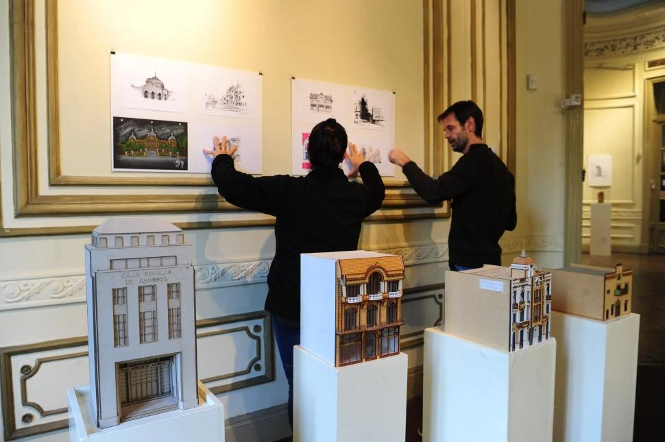 EDIFICIOS EN MINIATURA. Las maquetas fueron elaboradas en el taller de la Facultad de Arquitectura (UNT). LA GACETA / FOTOs DE DIEGO ÁRAOZ