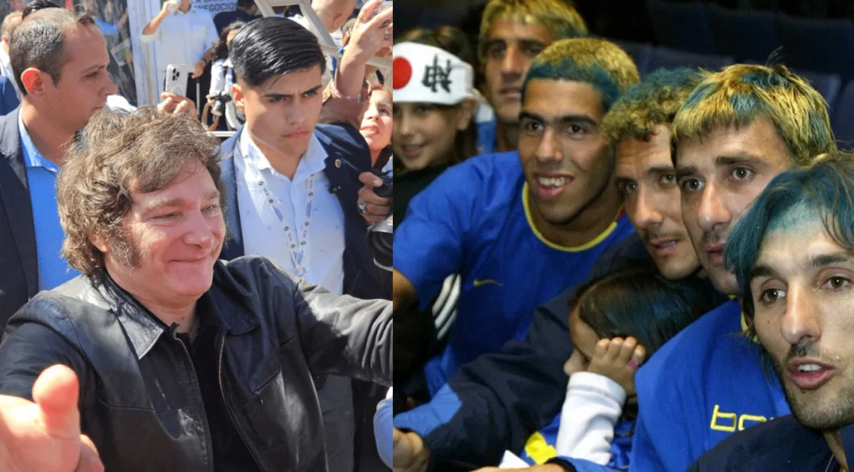El caluroso abrazo de Javier Milei con una ex figura de Boca y de la selección argentina
