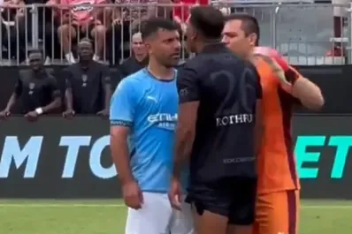 El picante cruce del “Kun” Agüero en el Mundial de fútbol 7