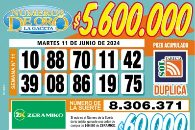 Los Números de Oro de LA GACETA del 11 de junio de 2024
